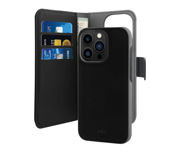 Puro Wallet Detachable MagSafe 2w1 z klapką i portfelem do iPhone - 1346166 - zdjęcie